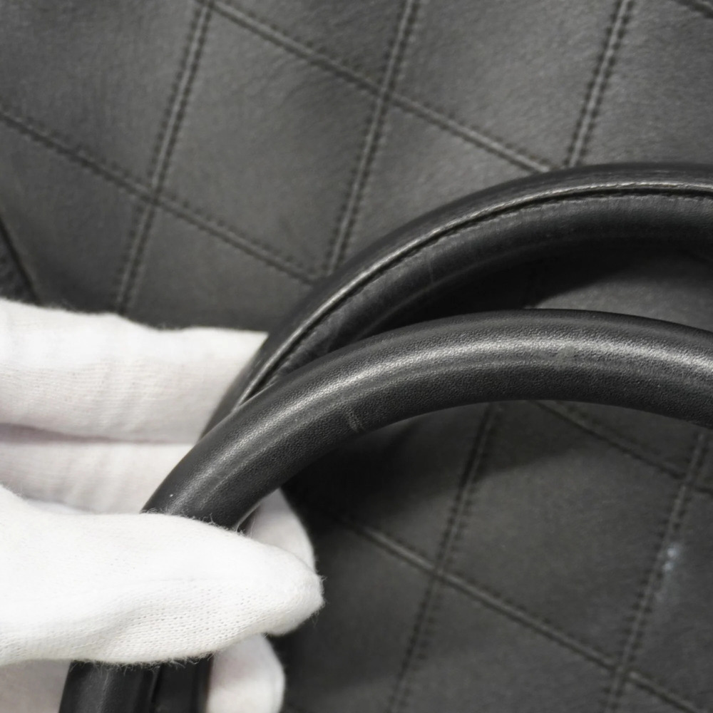 CHANEL Black Lambskin Leather Boston Bag - Picture 15 of 16